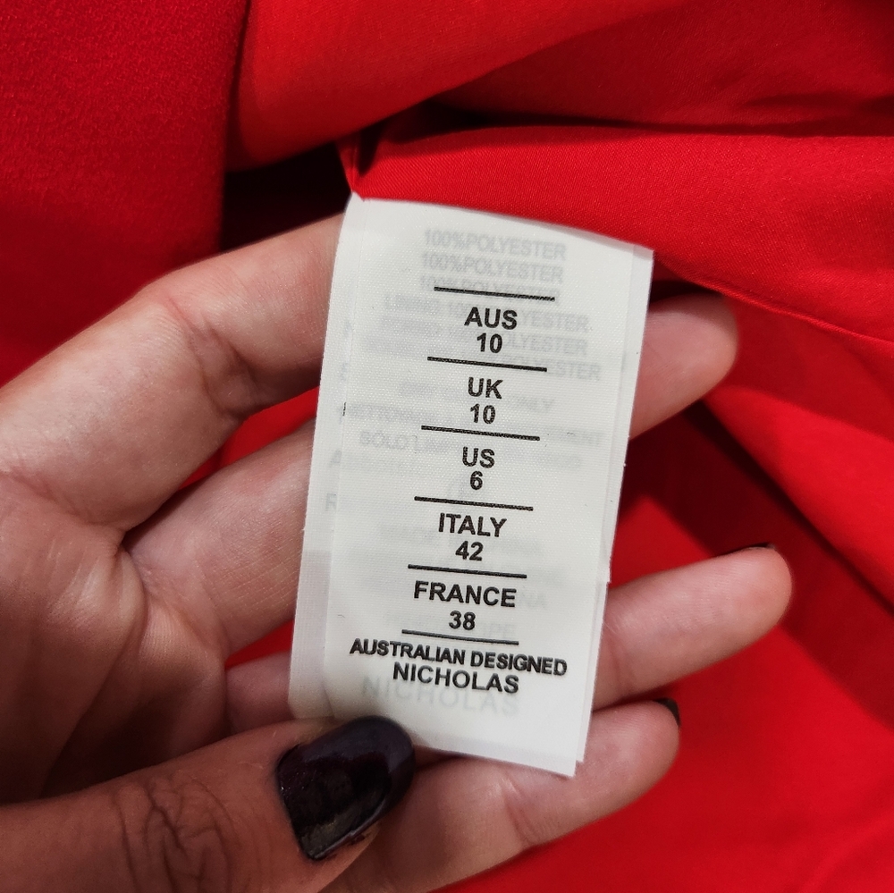 NICHOLAS NWT Rina Vibrant Red Mini Strapless Dress - Picture 4 of 6